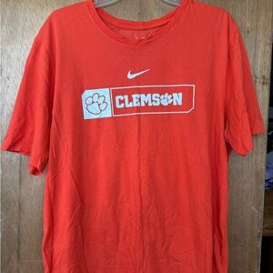 Nike Orange Dri-FIT Athletic Tee with White Swoosh